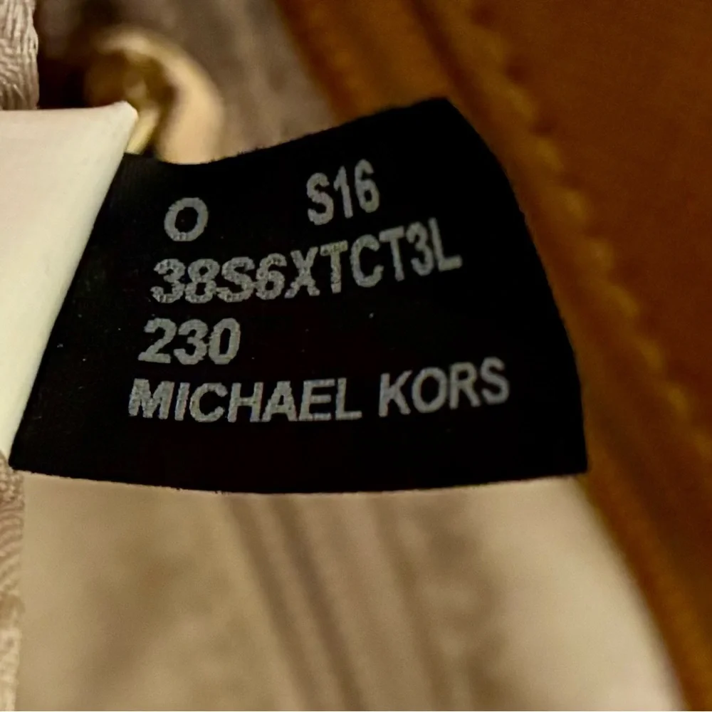 Michael Kors Jet Set Saffiano Leather Chain Tote in Acorn